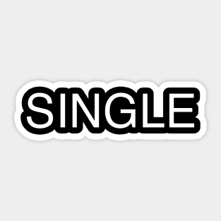 SINGLE Sticker